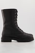 Leather lace-up boots, nappa leather, neoprene heel, width H