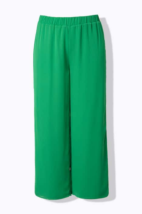 Chiffonhose, doppellagig, weites Bein, Elastikbund