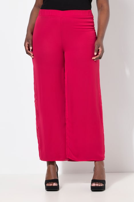 Layered Chiffon Wide Leg Pants