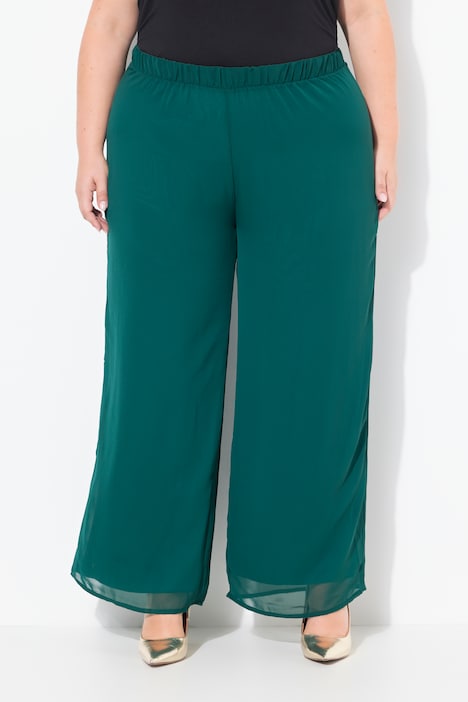 Layered Chiffon Wide Leg Pants