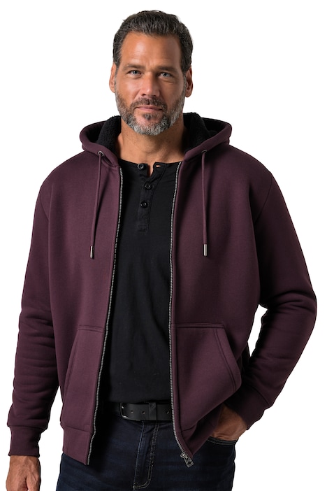 Bunda s kapucí, kolekce outdoor, tepláková, teddy podšívka, zip, do 8XL