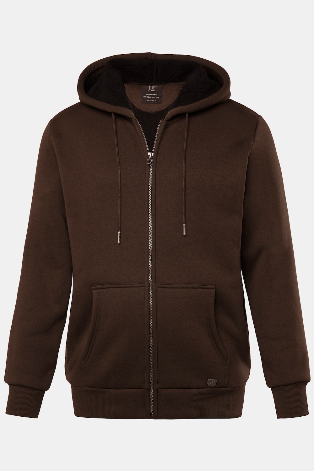 JP1880 Hoodiejacke, Outdoor, Sweatjacke, Kapuze, Teddyfutter, Zipper, bis 8 XL