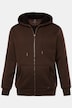 Veste à capuche JP 1880, collection Outdoor, fermeture zippée, modèle en molleton avec doublure en polaire bouclée - jusqu'au 8 XL