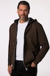 Veste à capuche JP 1880, collection Outdoor, fermeture zippée, modèle en molleton avec doublure en polaire bouclée - jusqu'au 8 XL