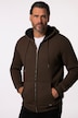 Veste à capuche JP 1880, collection Outdoor, fermeture zippée, modèle en molleton avec doublure en polaire bouclée - jusqu'au 8 XL