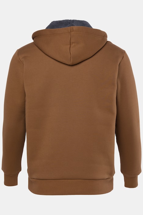 Hoodiejacke, Outdoor, Sweatjacke, Kapuze, Teddyfutter, Zipper, bis 8 XL