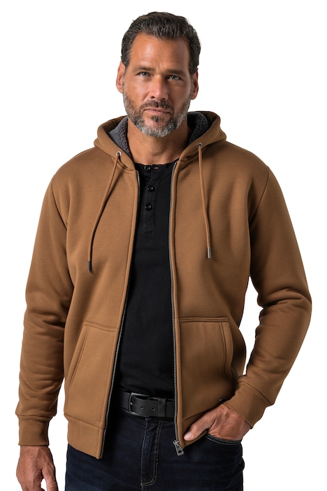 Bunda s kapucí, kolekce outdoor, tepláková, teddy podšívka, zip, do 8XL