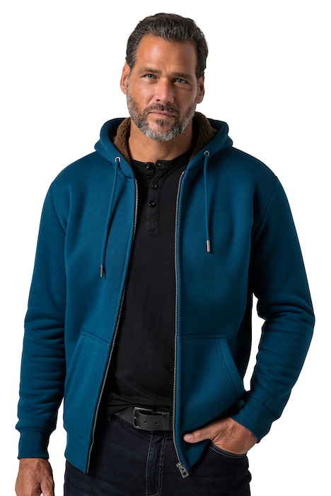 Bunda s kapucí, kolekce outdoor, tepláková, teddy podšívka, zip, do 8XL
