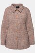 Bouclé-Jacke, Metallic-Effekt, Hemdkragen, Schmuckknöpfe