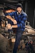 Chemise/surchemise en polaire, collection Workwear. Manches longues. Motif à carreaux et doublure en polaire bouclée.