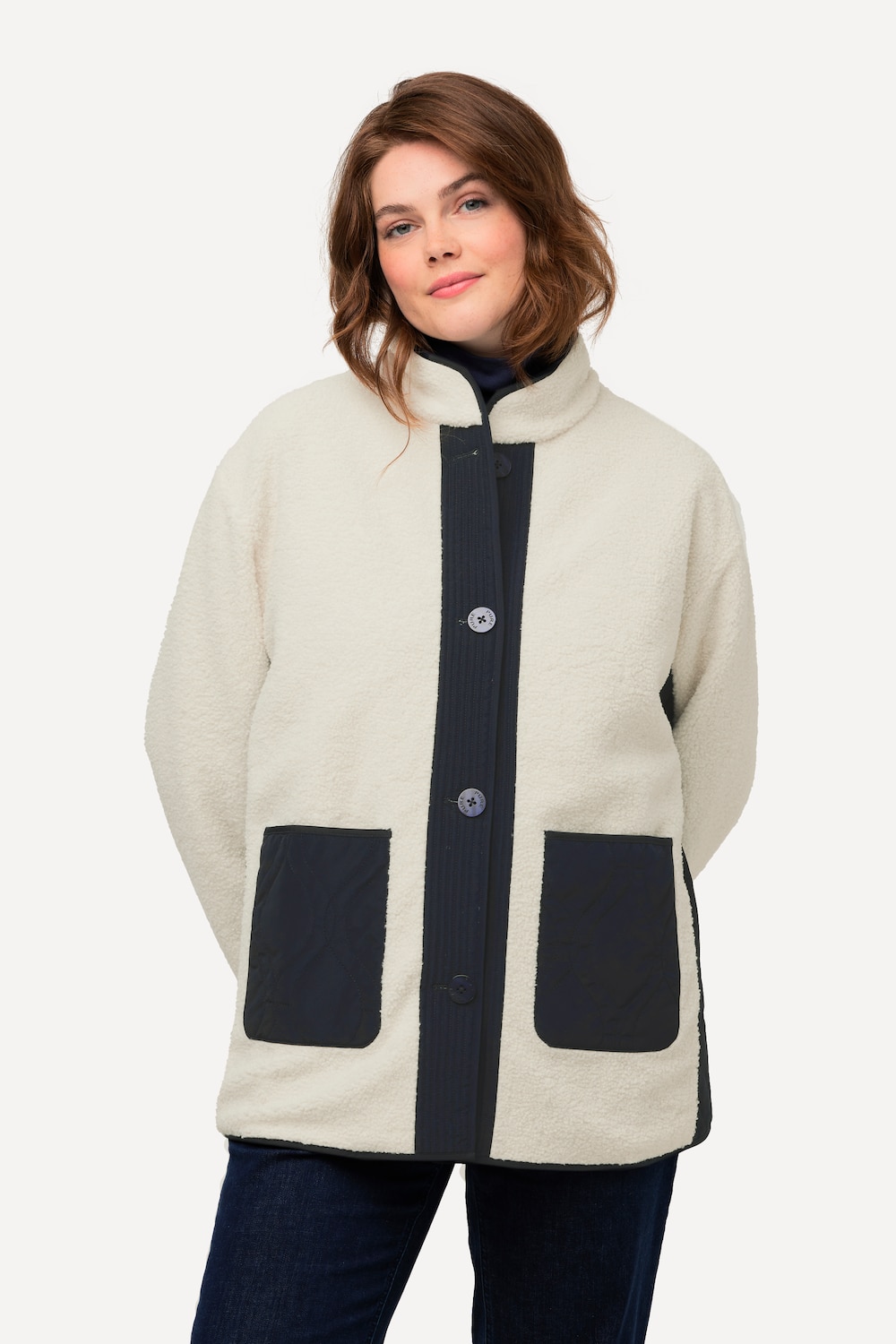 Thumbnail - Große Größen Wendejacke, Damen, blau, Größe: 46/48, Polyester, Ulla Popken