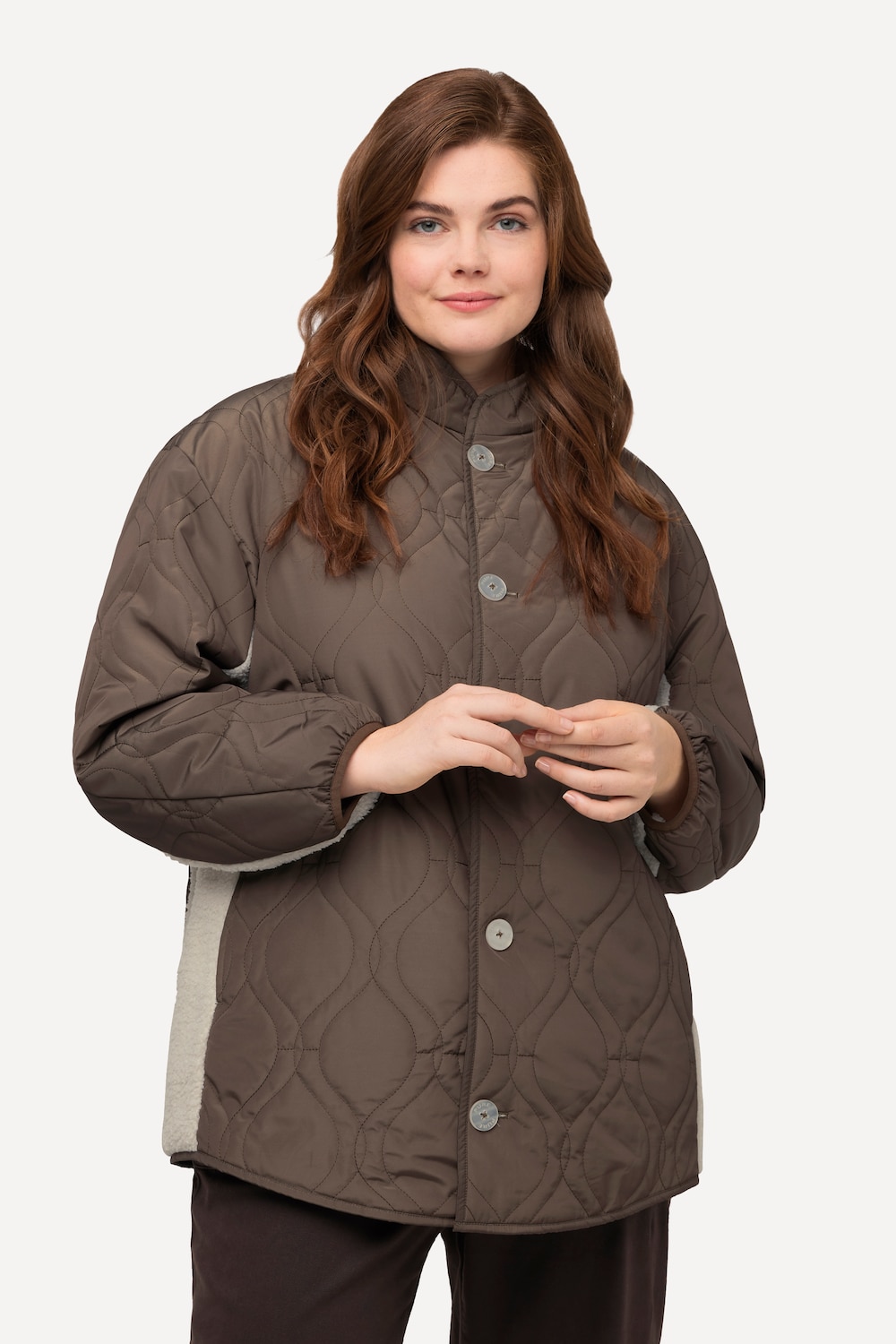 Große Größen Wendejacke, Damen, braun, Größe: 54/56, Polyester, Ulla Popken