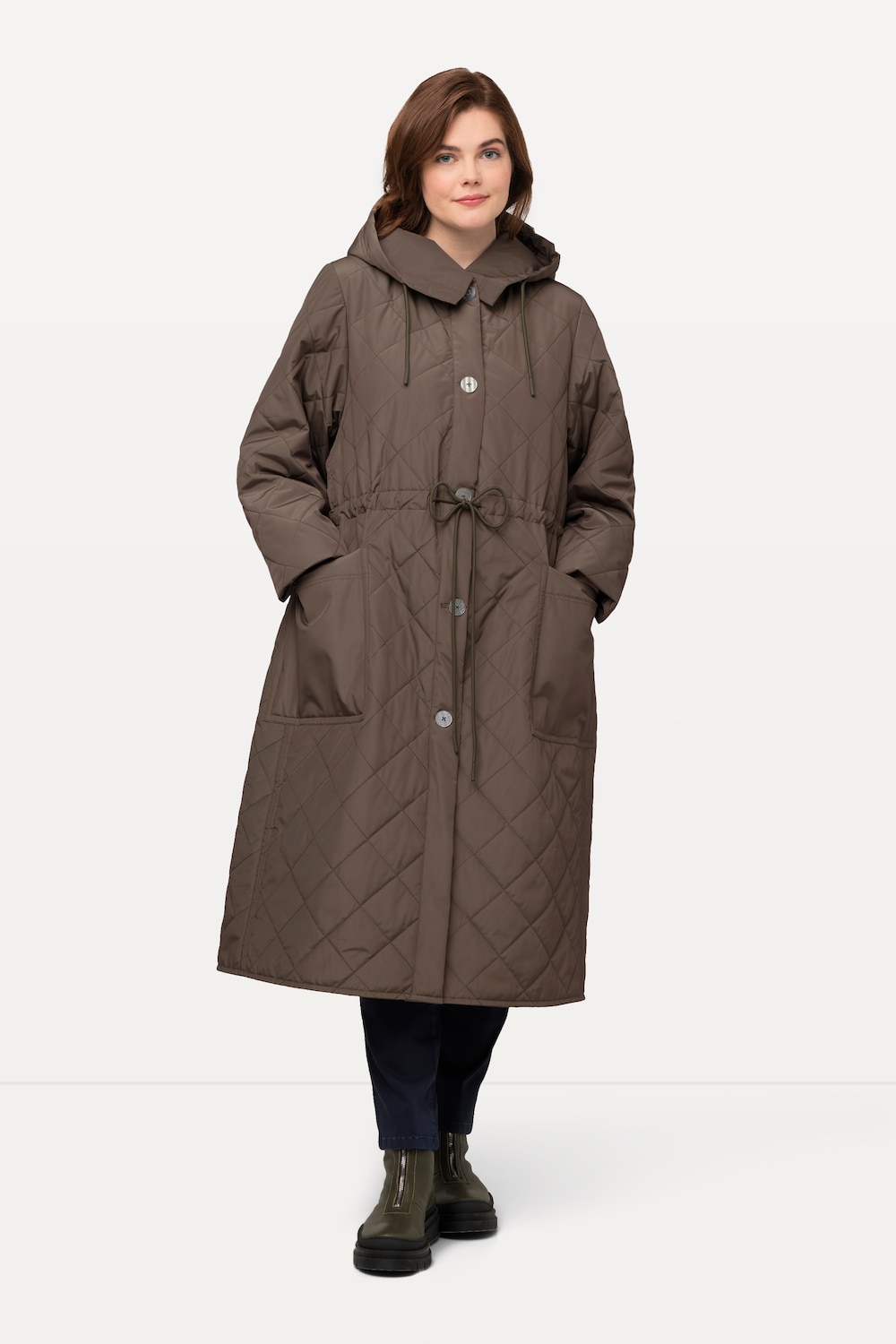 Große Größen Steppmantel, Damen, braun, Größe: 54/56, Polyester, Ulla Popken