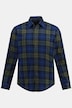 Chemise en flanelle à carreaux. Manches longues et col à pointes boutonnées. Coupe Modern Fit. Disponible jusqu'au 8 XL.