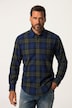 Chemise en flanelle à carreaux. Manches longues et col à pointes boutonnées. Coupe Modern Fit. Disponible jusqu'au 8 XL.