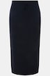 Gebreide midi-rok, elastische tailleband, strik, recht model