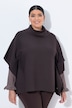 Pull oversize style poncho à col montant et sans manches