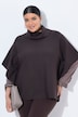 Pull oversize style poncho à col montant et sans manches