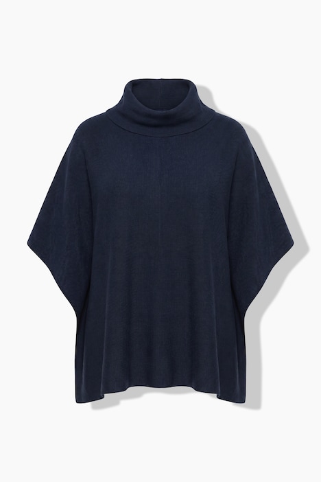 Pull oversize style poncho à col montant et sans manches