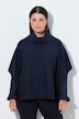 Pull oversize style poncho à col montant et sans manches