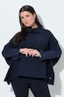Pull oversize style poncho à col montant et sans manches