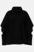 Poncho-Pullover, Oversized, Rollkragen, ärmellos