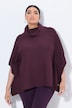 Pull oversize style poncho à col montant et sans manches