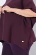 Pull oversize style poncho à col montant et sans manches