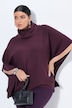 Pull oversize style poncho à col montant et sans manches