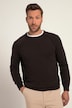 Pullover, offene Kanten, Rundhals, Raglan-Langarm