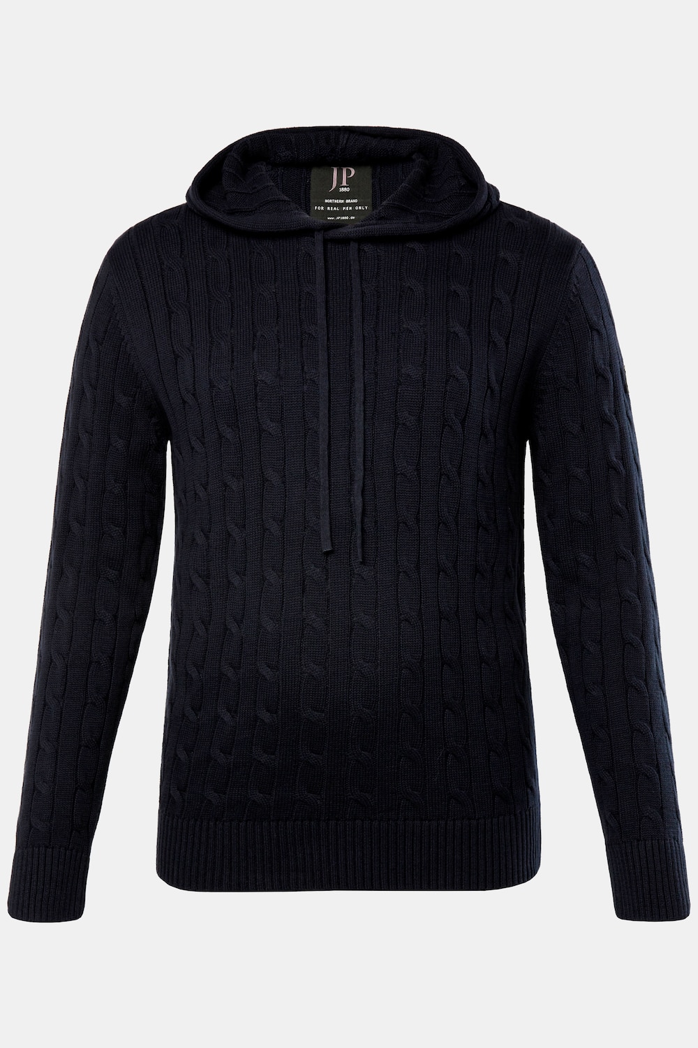 JP 1880 Hoodie, Strick, Zopfmuster, Kapuze, Pullover, bis 7 XL
