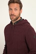 Sweat-shirt à capuche JP 1880, pull en maille avec motif torsadé. Jusqu'au 7 XL.