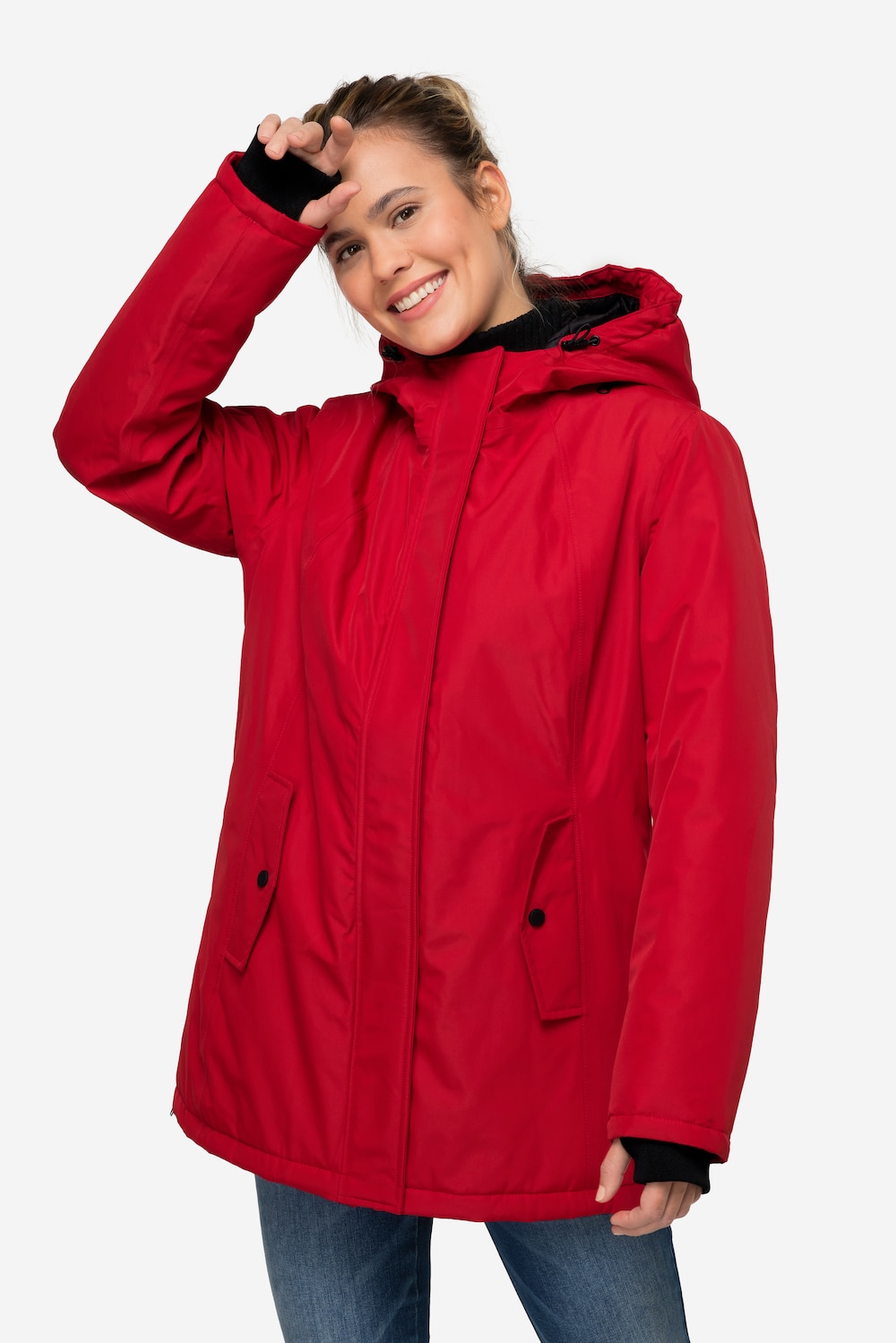 Große Größen Funktions-Jacke, Damen, rot, Größe: L, Polyester, LAURASON