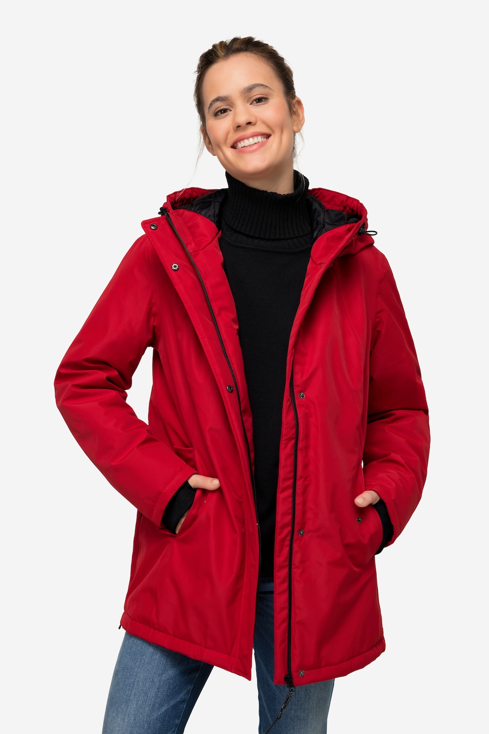 Große Größen Funktions-Jacke, Damen, rot, Größe: S, Polyester, LAURASON