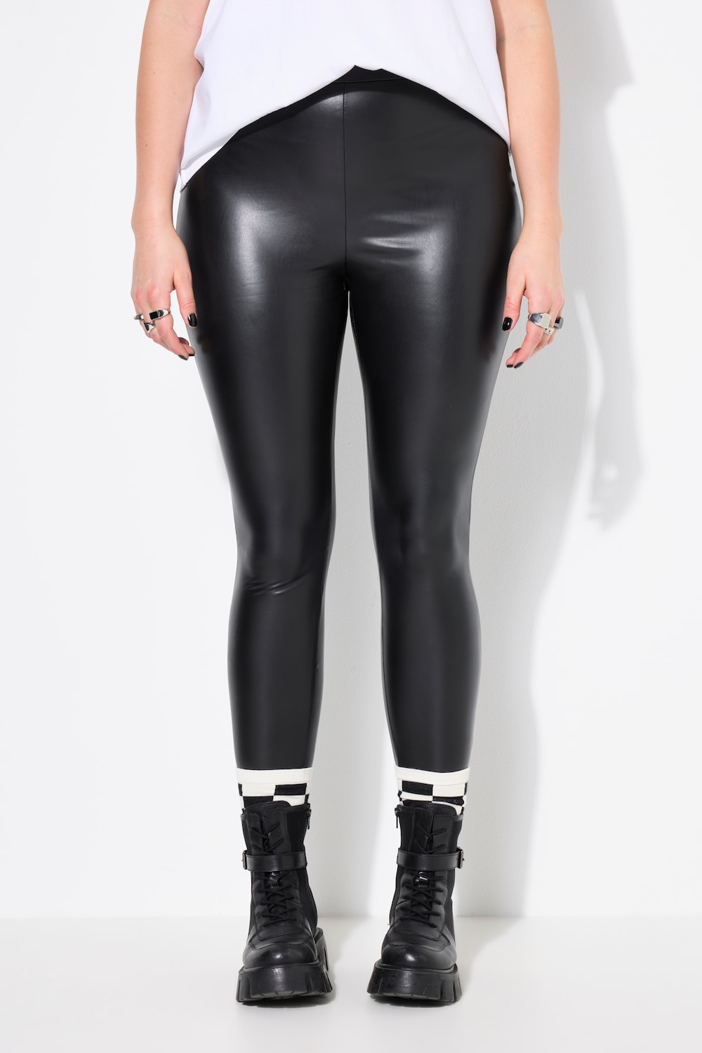 Große Größen Leggings, Damen, schwarz, Größe: 58/60, Synthetische Fasern/Polyester, Studio Untold