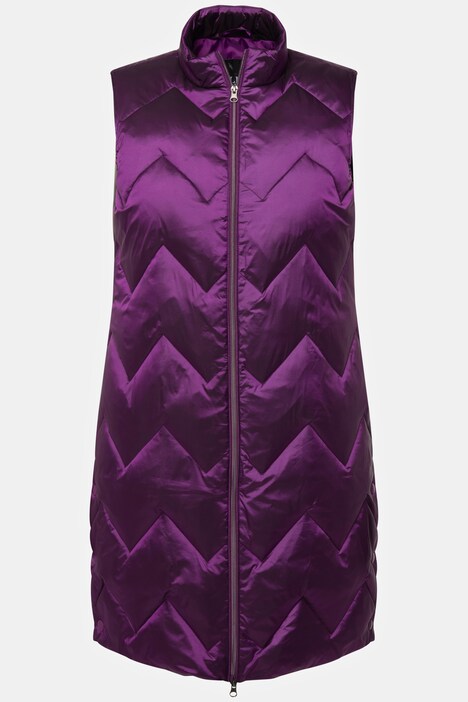 Gilet Femme Sans Manches Polaire – Fermeture éclair – Col Montant – Imprimé – Chaud Et Décontracté