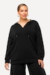 Oversized Long Sleeve V-Neck Hoodie