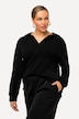 Oversized Long Sleeve V-Neck Hoodie