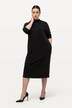 Sukienka dresowa, stójka, rękawy 3/4, kieszenie, mieszanka modalu