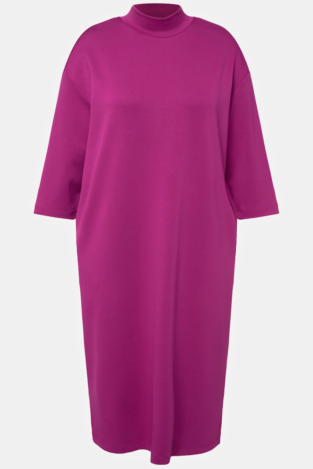 Stora storlekar Sweatshirtklänning i modalmix med krage, Dam, rosa, storlek: 54/56, Syntetfibrer/Polyester, Ulla Popken