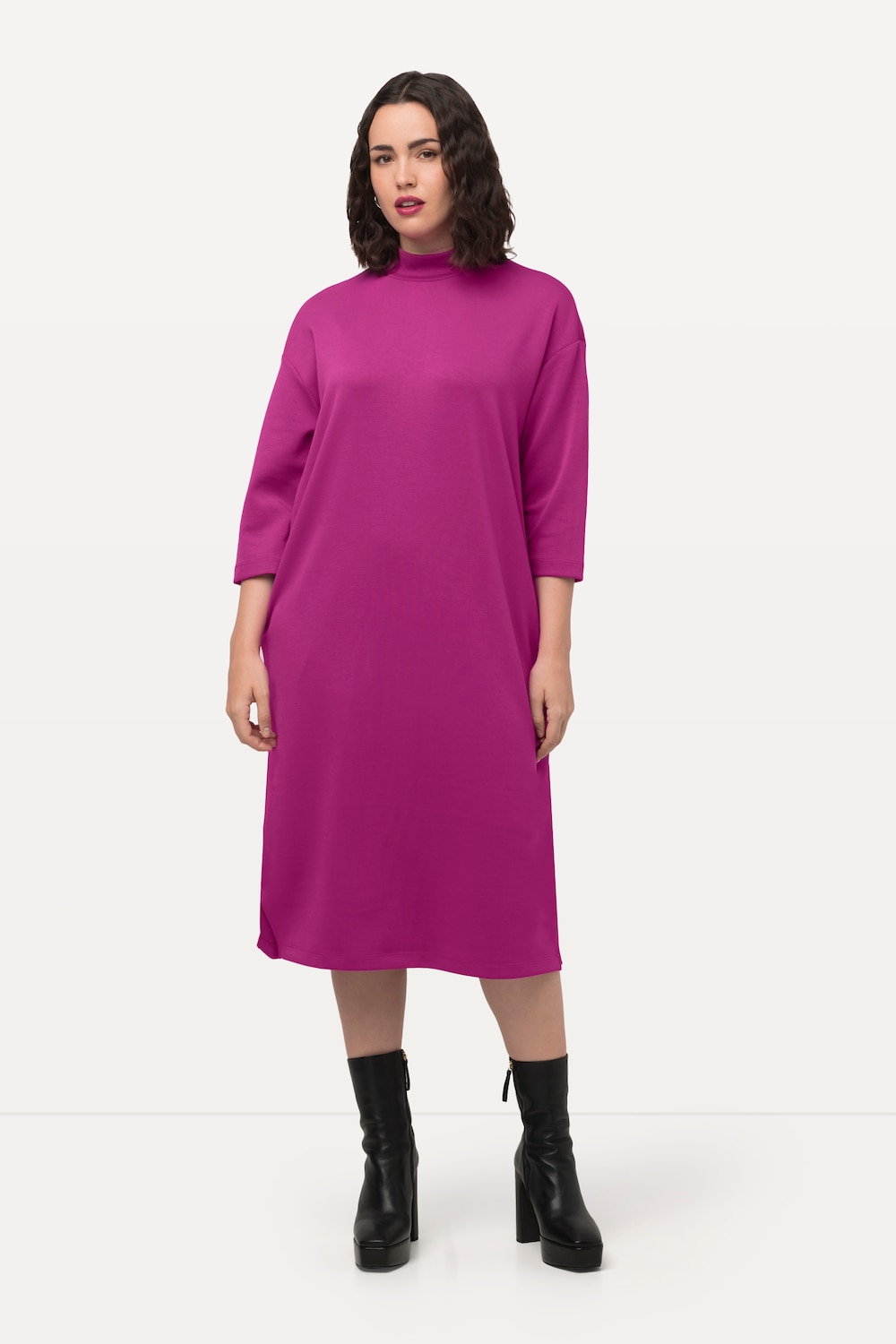 Große Größen Sweatkleid, Damen, rosa, Größe: 46/48, Synthetische Fasern/Polyester, Ulla Popken