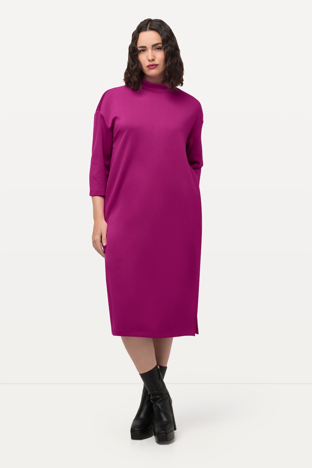 Grote Maten Sweatjurk, Dames, roze, Maat: 46/48, Synthetische vezels/Polyester, Ulla Popken