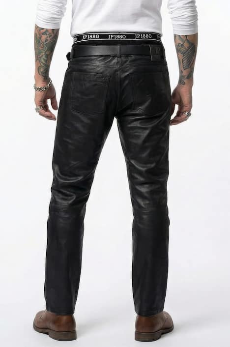 Lederhose, Leder, feinstes Lammnappaleder, Regular Fit, 5-Pocket, bs Gr. 68