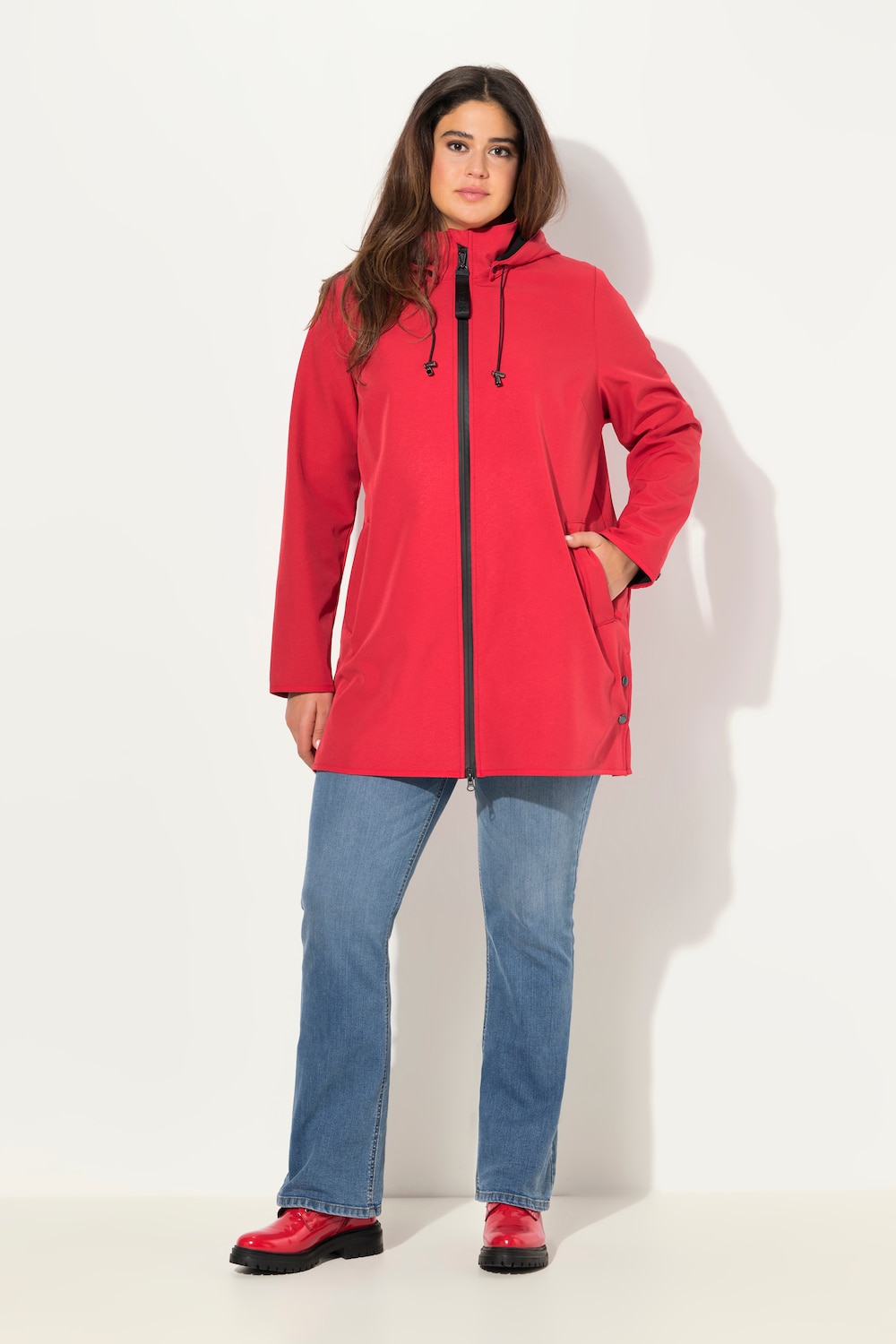 Große Größen HYPRAR Softshelljacke, Damen, rot, Größe: 46/48, Polyester, Ulla Popken