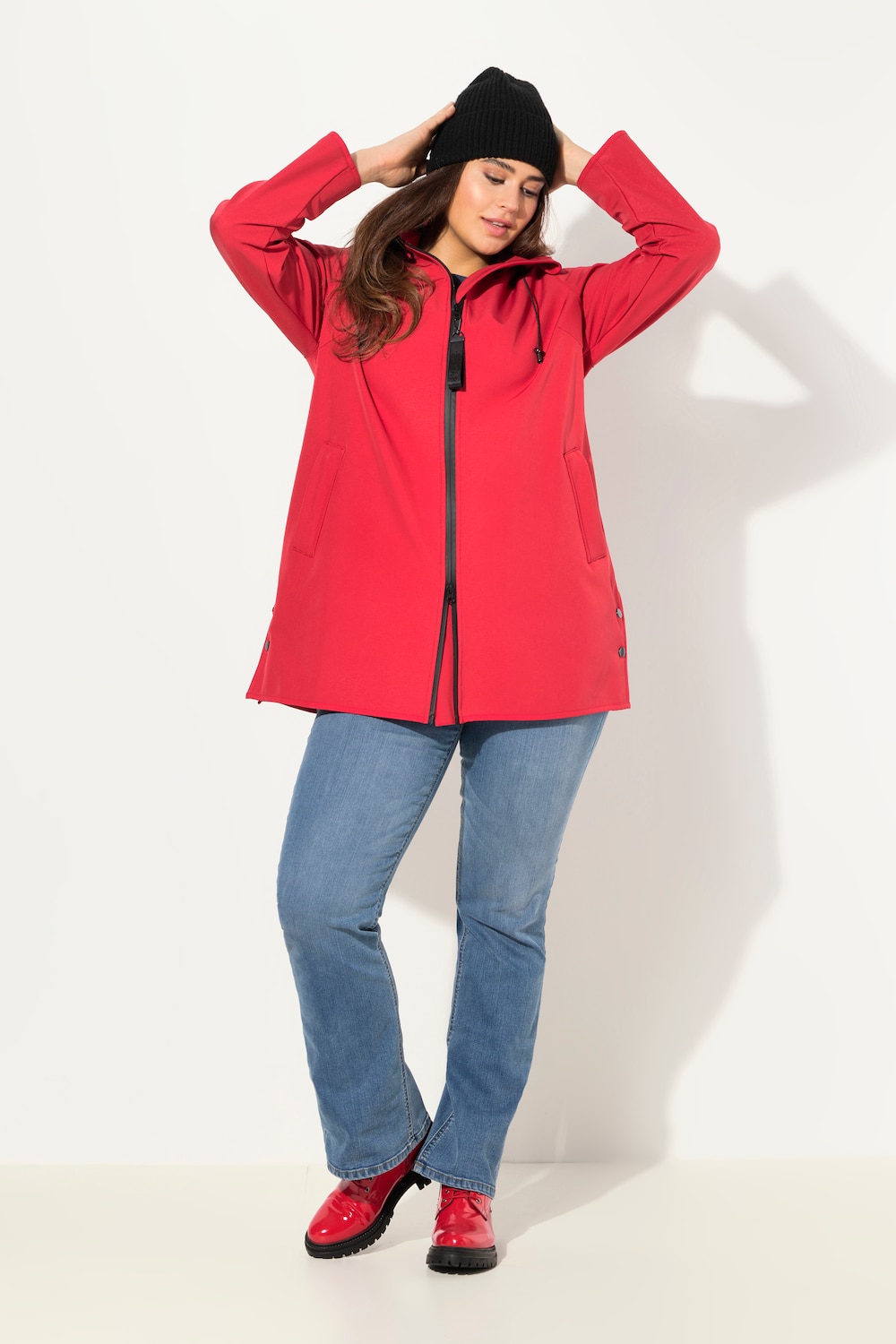 Große Größen HYPRAR Softshelljacke, Damen, rot, Größe: 58/60, Polyester, Ulla Popken