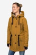 Softshell-jakke, fleece indeni, hætte med teddyfor