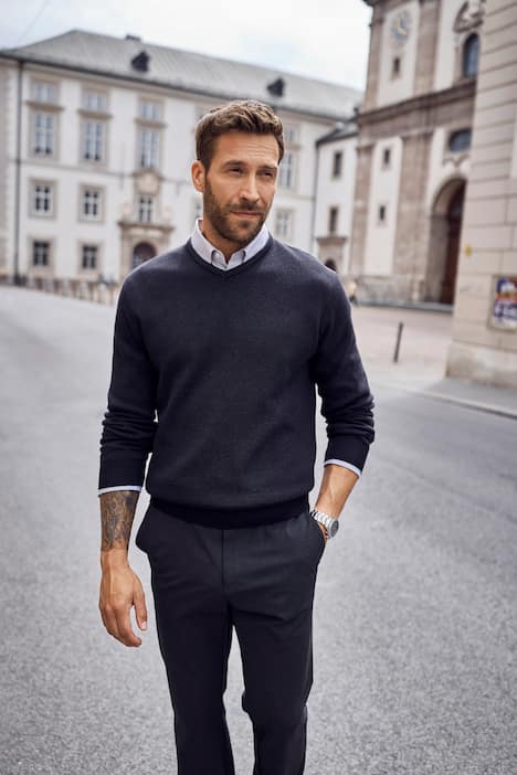 JP1880 Pullover, CashmereTouch-Feinstrick, V-Ausschnitt, bis 8 XL