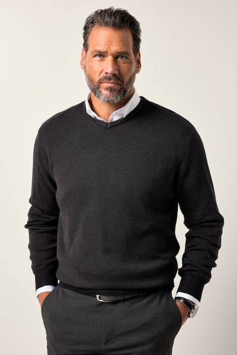 JP1880 Pullover, CashmereTouch-Feinstrick, V-Ausschnitt, bis 8 XL