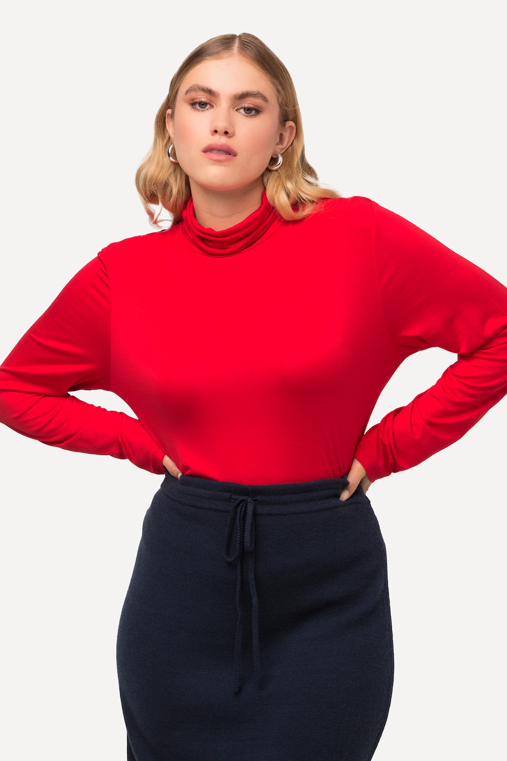 Grote Maten Shirt, Dames, rood, Maat: 42/44, Viscose, Ulla Popken