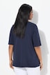 T-shirt, A-lijn, ronde hals, 3/4-mouwen, Pima cotton
